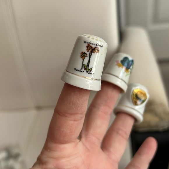 4/$50 ceramic thumb thimbles set of three 🪡 - Picture 3 of 7